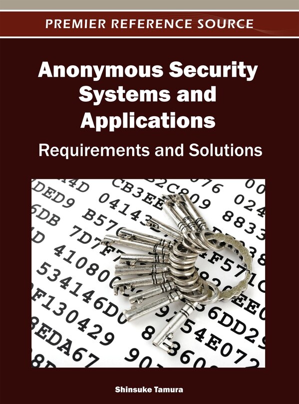Front cover_Anonymous Security Systems and Applications