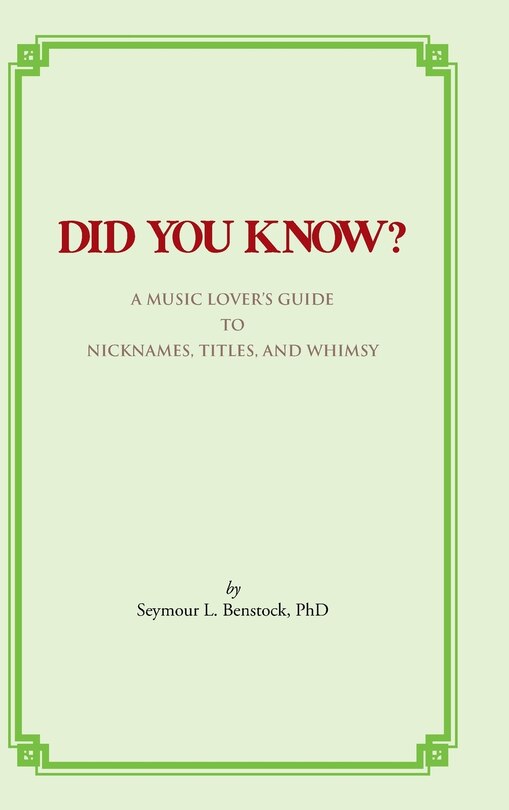 Front cover_Did You Know?