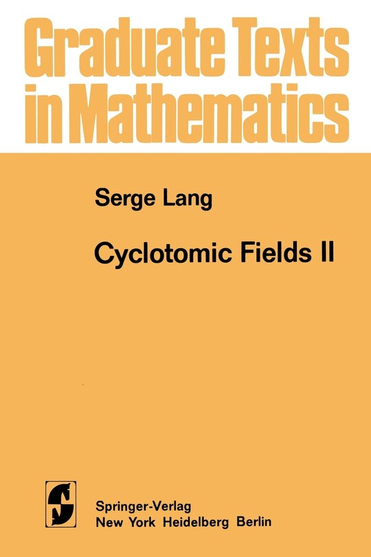 Front cover_Cyclotomic Fields II