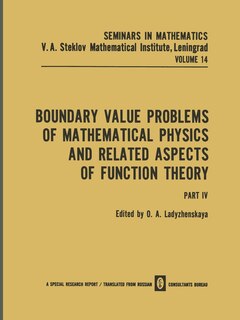 Front cover_Boundary Value Problems of Mathematical Physics and Related Aspects of Function Theory Part IV