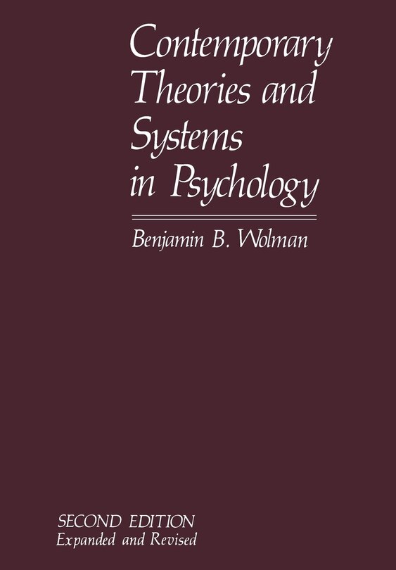 Front cover_Contemporary Theories and Systems in Psychology