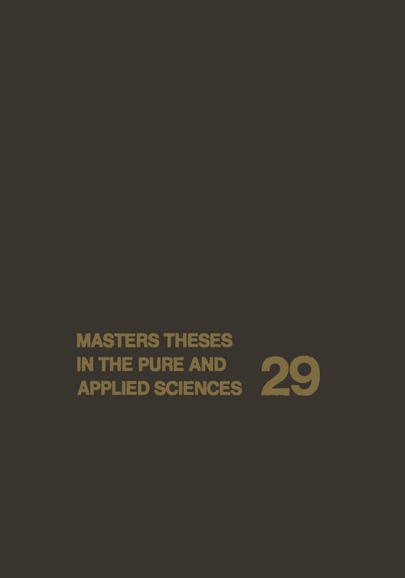 Front cover_Masters Theses in the Pure and Applied Sciences