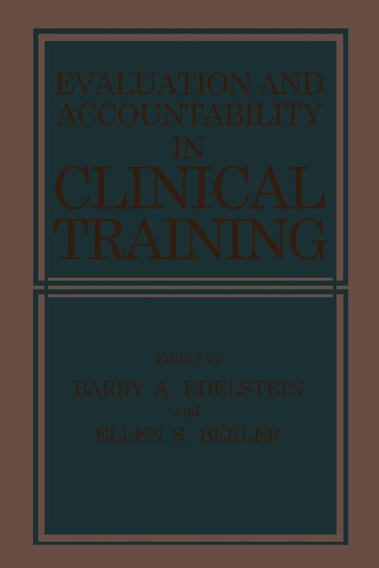 Couverture_Evaluation and Accountability in Clinical Training