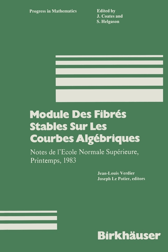 Front cover_Module Des Fibres Stables Sur Les Courbes Algebriques