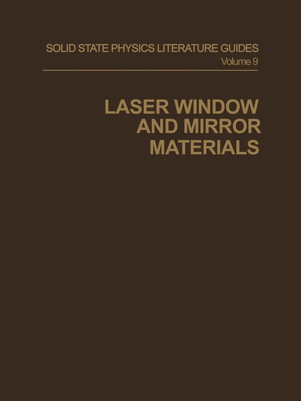 Couverture_Laser Window and Mirror Materials