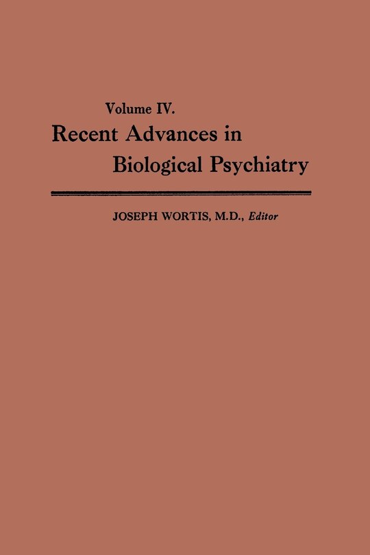 Front cover_Recent Advances in Biological Psychiatry
