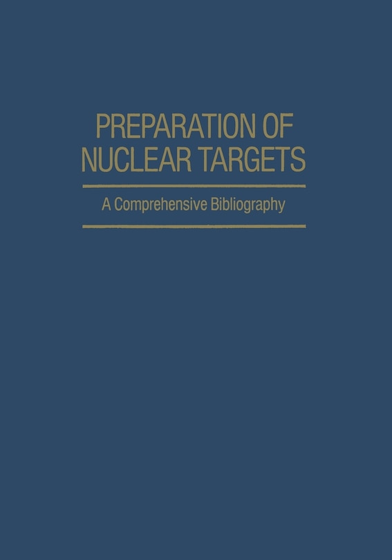 Front cover_Preparation of Nuclear Targets