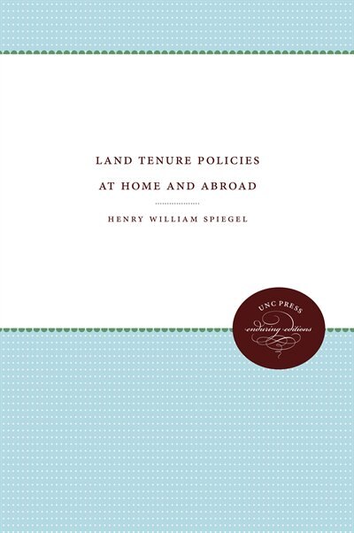 Front cover_Land Tenure Policies At Home And Abroad