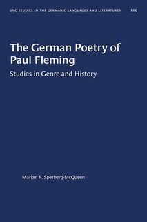Front cover_The German Poetry of Paul Fleming