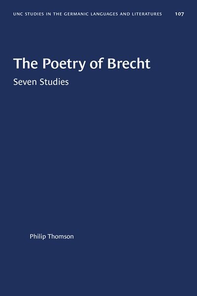 Front cover_The Poetry of Brecht