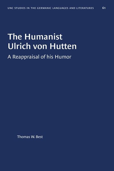 Front cover_The Humanist Ulrich von Hutten