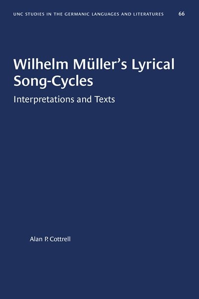 Front cover_Wilhelm M&uuml;ller's Lyrical Song-Cycles