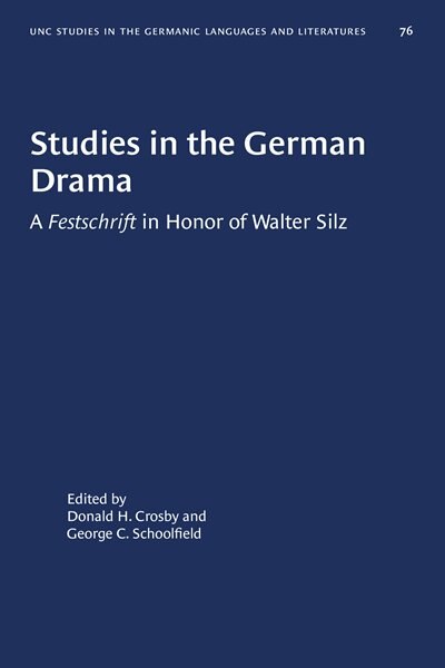 Couverture_Studies In The German Drama