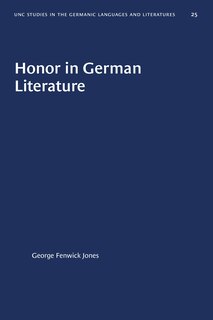 Couverture_Honor In German Literature