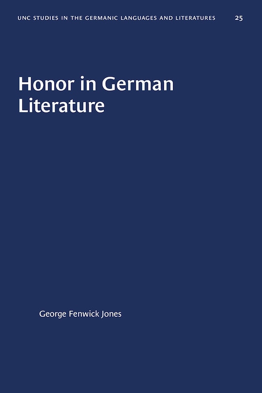Couverture_Honor In German Literature