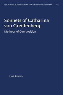 Couverture_Sonnets Of Catharina Von Greiffenberg