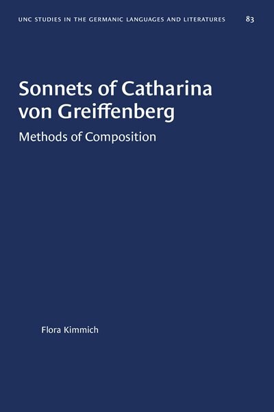 Couverture_Sonnets Of Catharina Von Greiffenberg