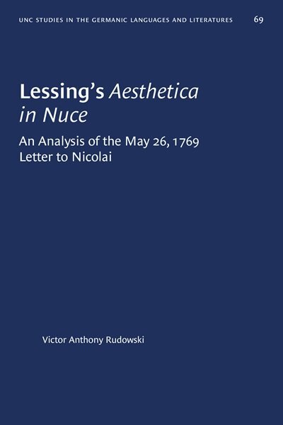 Front cover_Lessing's Aesthetica In Nuce