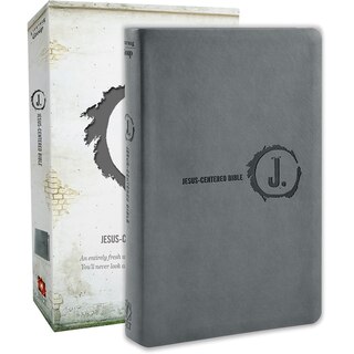 Front cover_Jesus-centered Bible Nlt, Charcoal