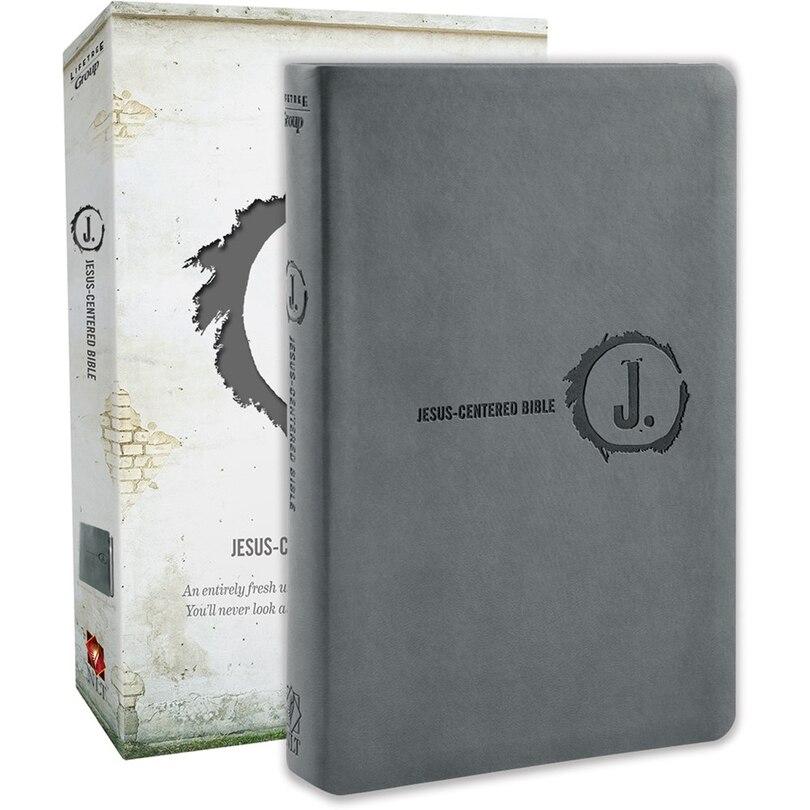 Front cover_Jesus-centered Bible Nlt, Charcoal