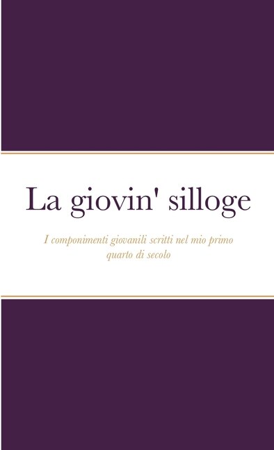 Couverture_La giovin' silloge