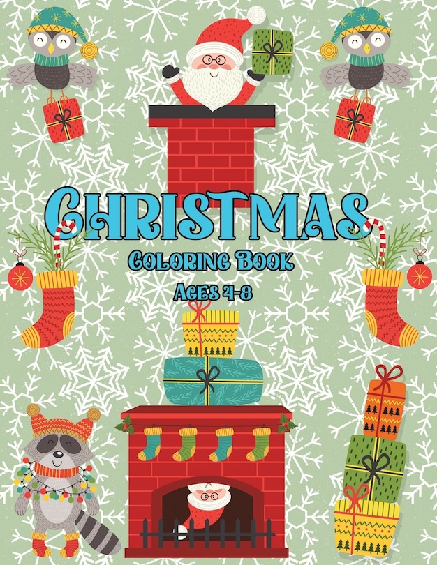 Front cover_Christmas Coloring Book for Kids 4-8 ages