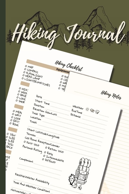 Hiking Journal: Hiking Logbook With Prompts Trail Log Book Hiker's Journal Great Gift Idea For Hiker, Camper, Trave