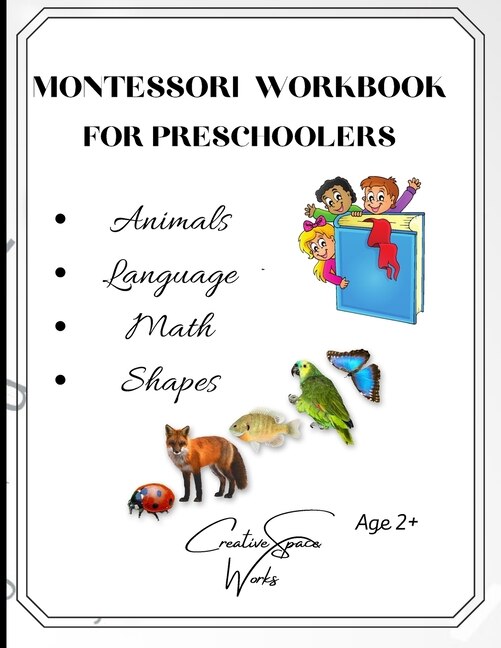 Front cover_Montessori Workbook For Preschoolers - Animals Theme