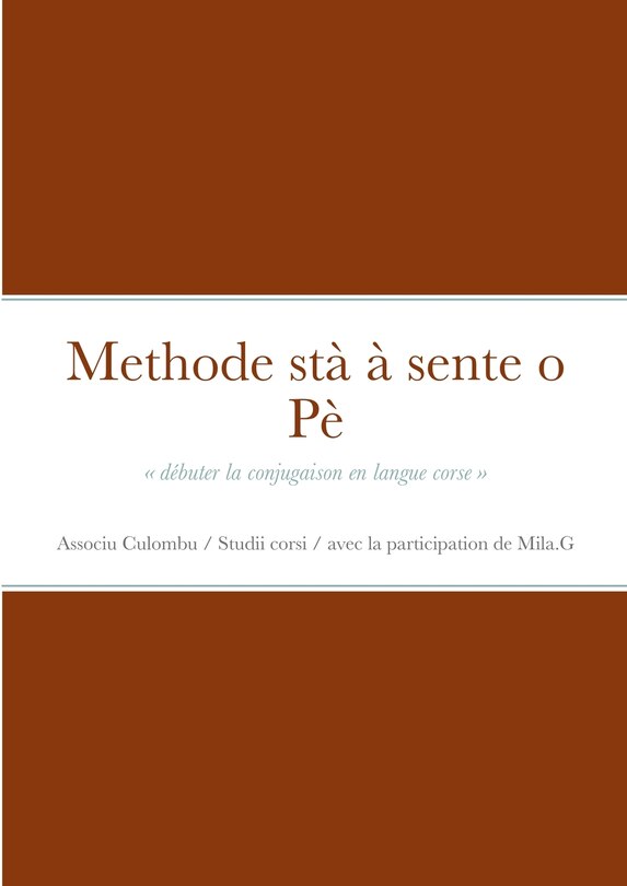 Front cover_Methode stà à sente o Pè