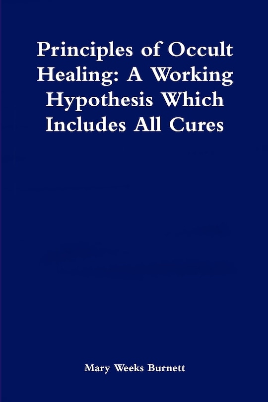 Front cover_Principles of Occult Healing