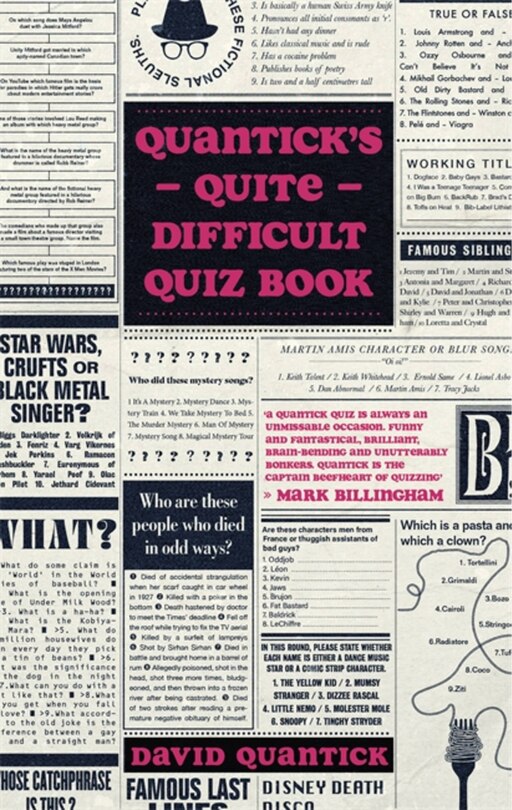 Front cover_Quantick's Quite Difficult Quiz Book