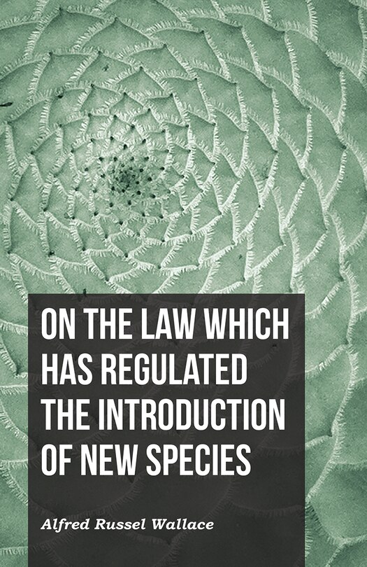 Couverture_On the Law Which Has Regulated the Introduction of New Species