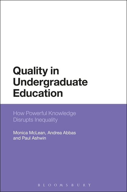 Front cover_Quality In Undergraduate Education