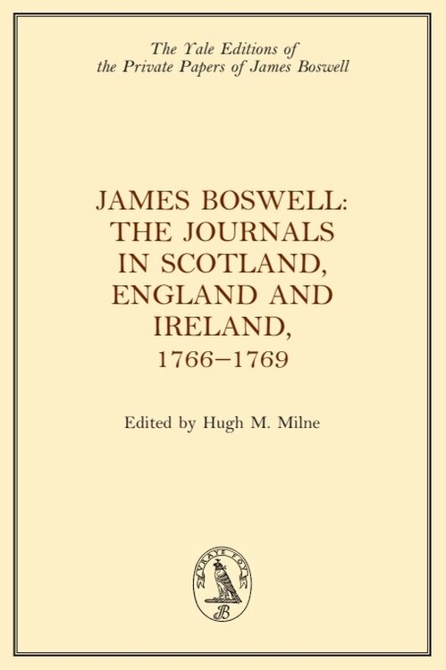 Couverture_James Boswell, The Journals in Scotland, England and Ireland, 1766-1769