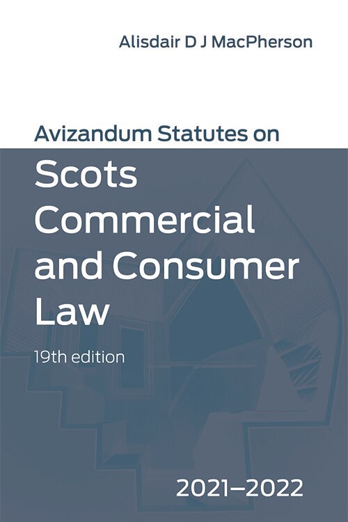 Couverture_Avizandum Statutes On Scots Commercial And Consumer Law