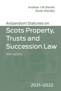 Front cover_Avizandum Statutes on the Scots Law of Property, Trusts & Succession