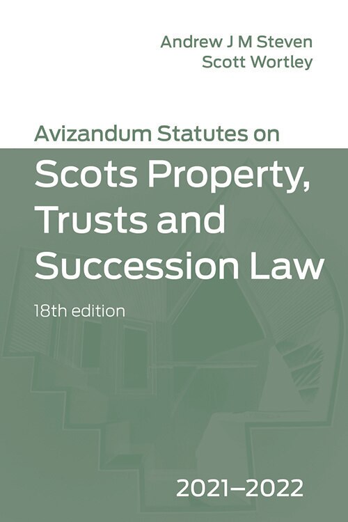 Front cover_Avizandum Statutes on the Scots Law of Property, Trusts & Succession