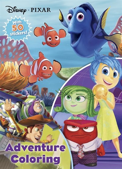 Disney Pixar Adventure Coloring: With 50 stickers!