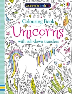 Front cover_Colouring Book Unicorns With Rub-down Transfers