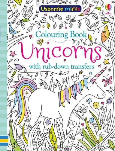 Front cover_Colouring Book Unicorns With Rub-down Transfers