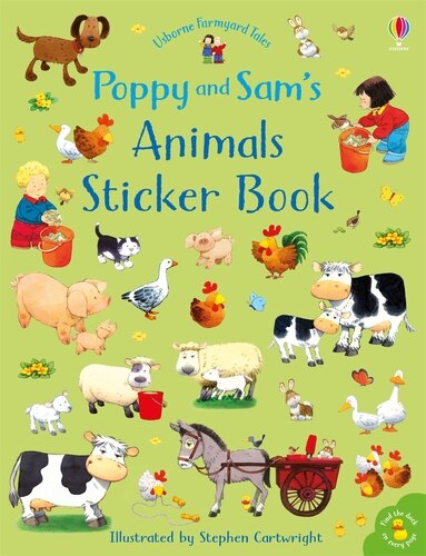 Front cover_Poppy & Sam's Animals Sticker Book