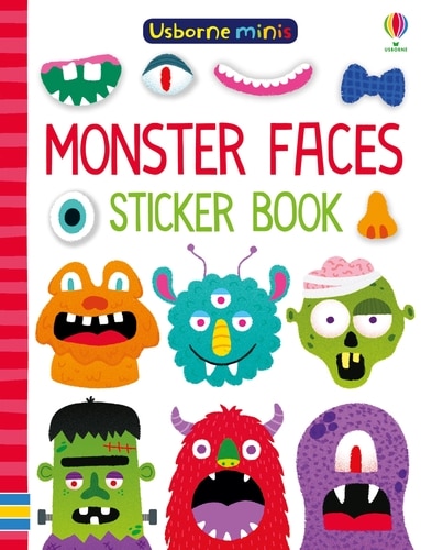 Front cover_Usborne Minis: Monster Faces Sticker Book