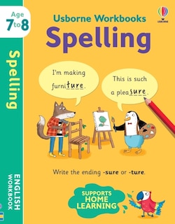 Front cover_Usborne Workbooks Spelling 7-8