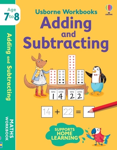 Front cover_Usborne Workbooks Adding And Subtracting 7-8