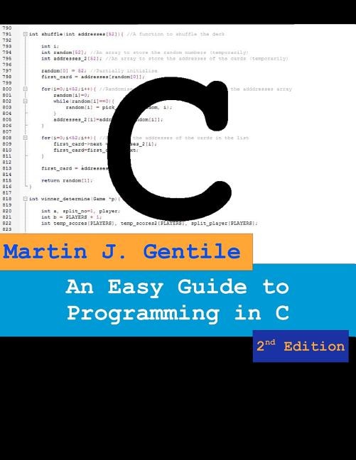 Front cover_An Easy Guide to Programming in C, Second Edition