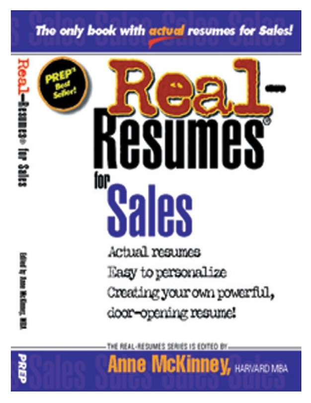 Front cover_Real-Resumes for Sales