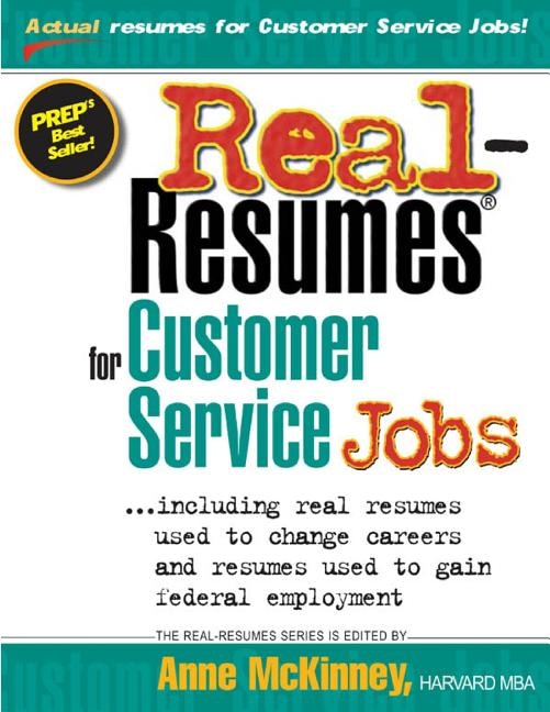 Front cover_Real-Resumes for Customer Service Jobs