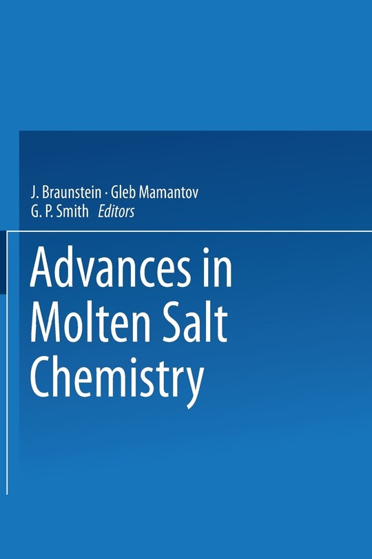Front cover_Advances in Molten Salt Chemistry