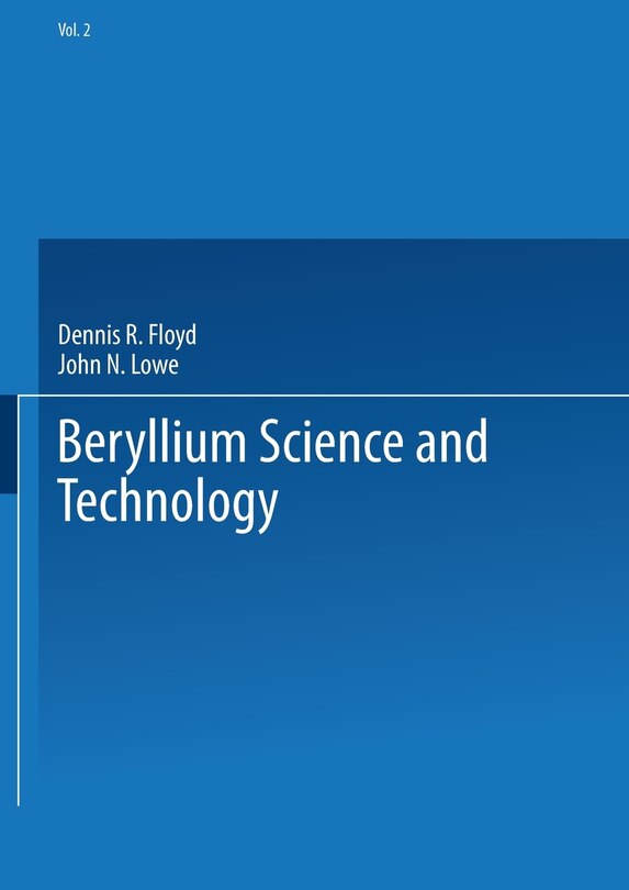 Couverture_Beryllium Science and Technology