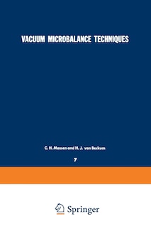 Front cover_Vacuum Microbalance Techniques